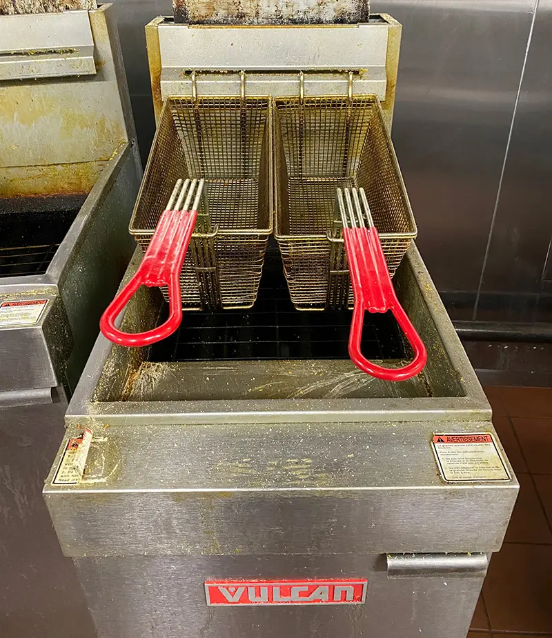 fryer before kitchen cleaning services