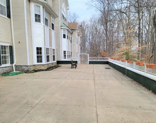 after commercial pressure washing service deck