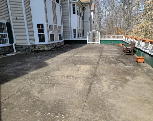 Before commercial pressure washing deck