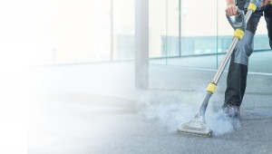 carpet cleaning an office building