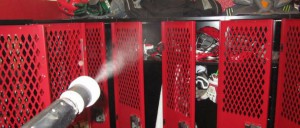 Electrostatic Spray Technology in a School Gym Locker