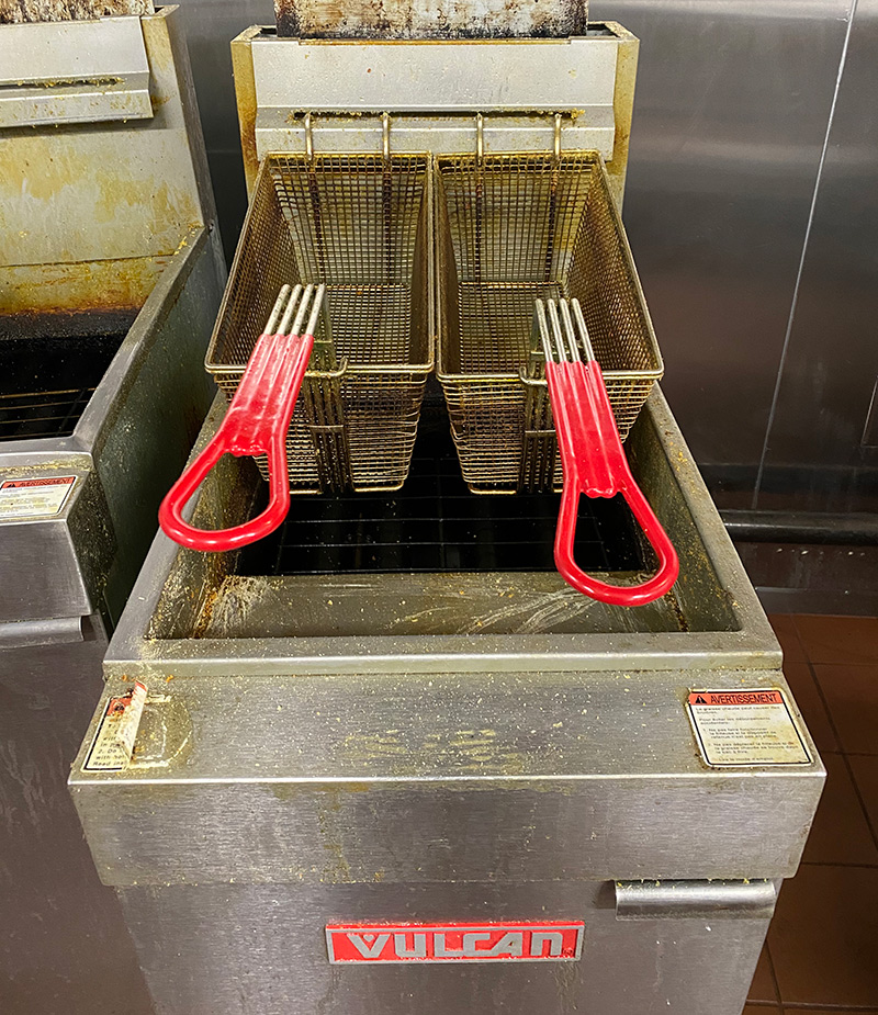 fryer before kitchen cleaning services