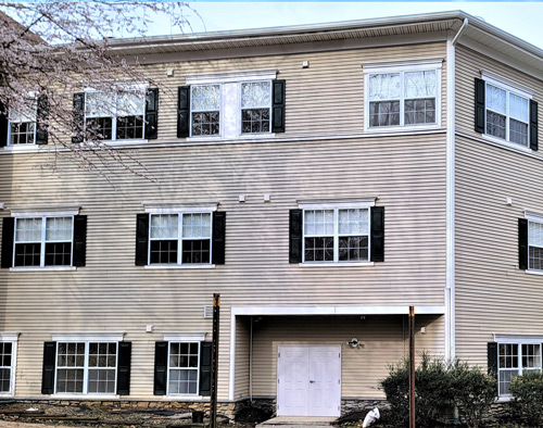 after commercial pressure washing of building