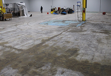 Industrial warehouse before