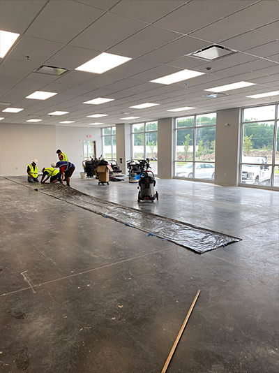 warehouse floor before