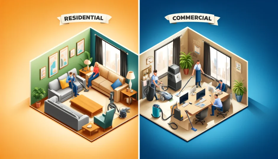 Residential vs commercial cleaning services